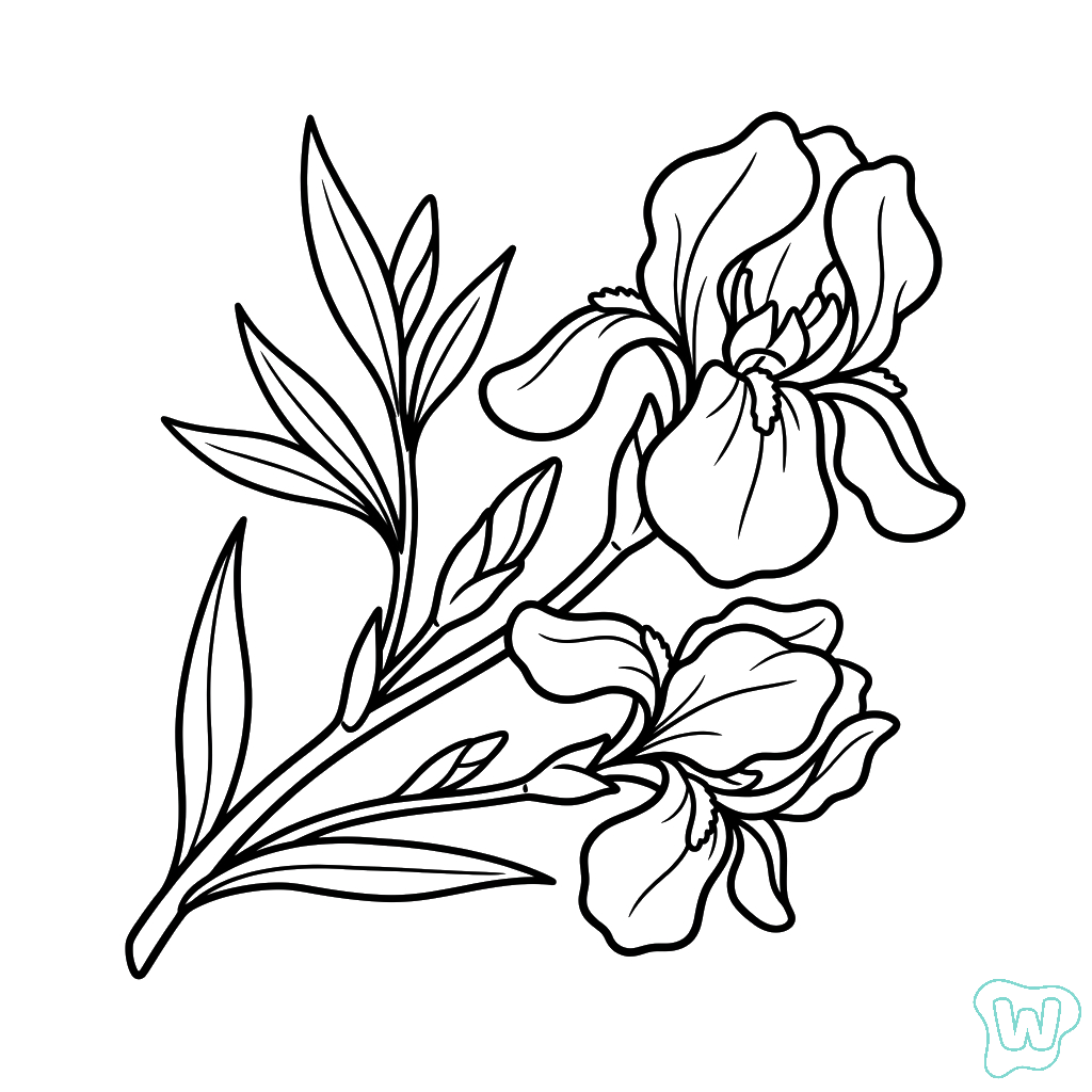 colorear y Imprimir PDF Iris