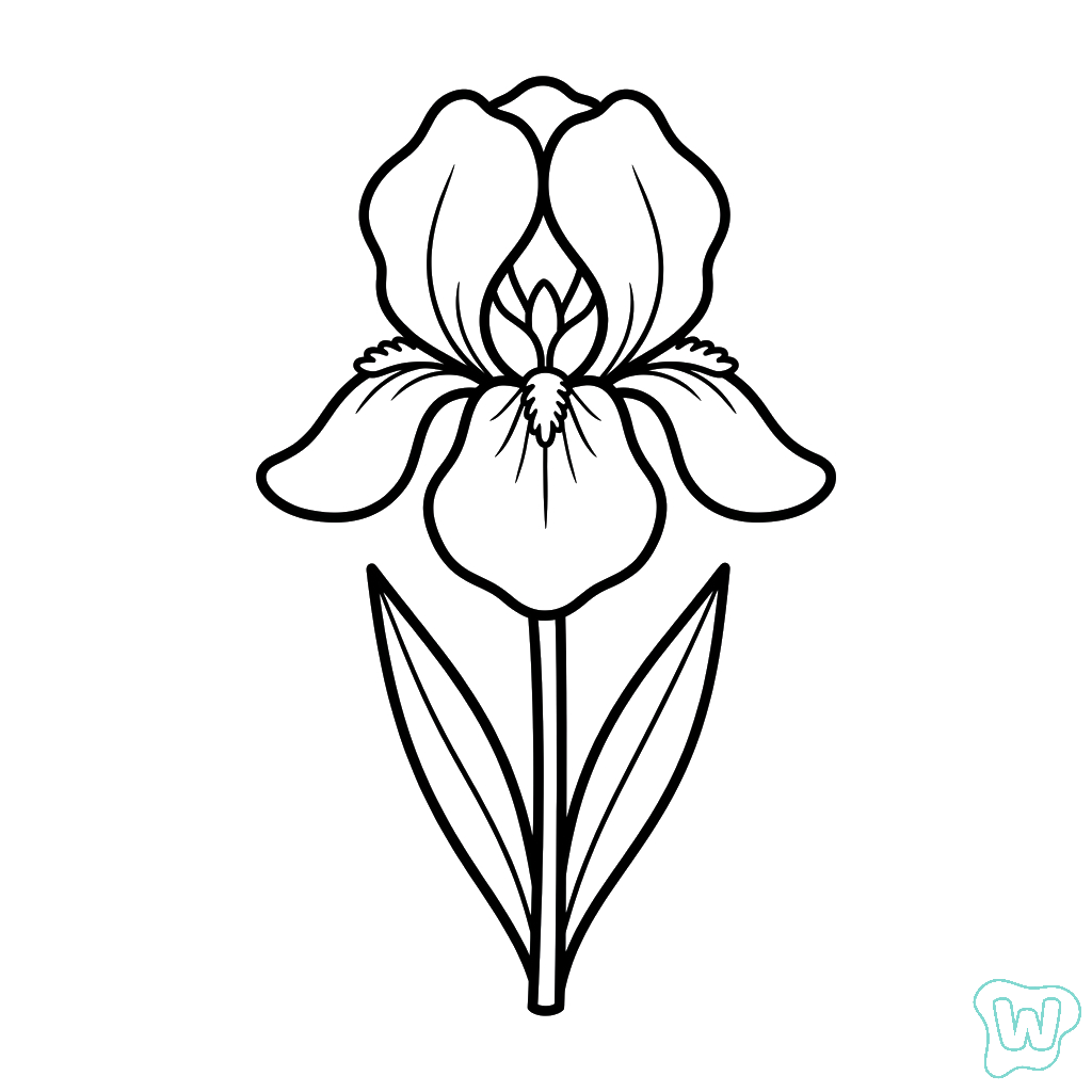 páginas para colorear gratis Iris para niños