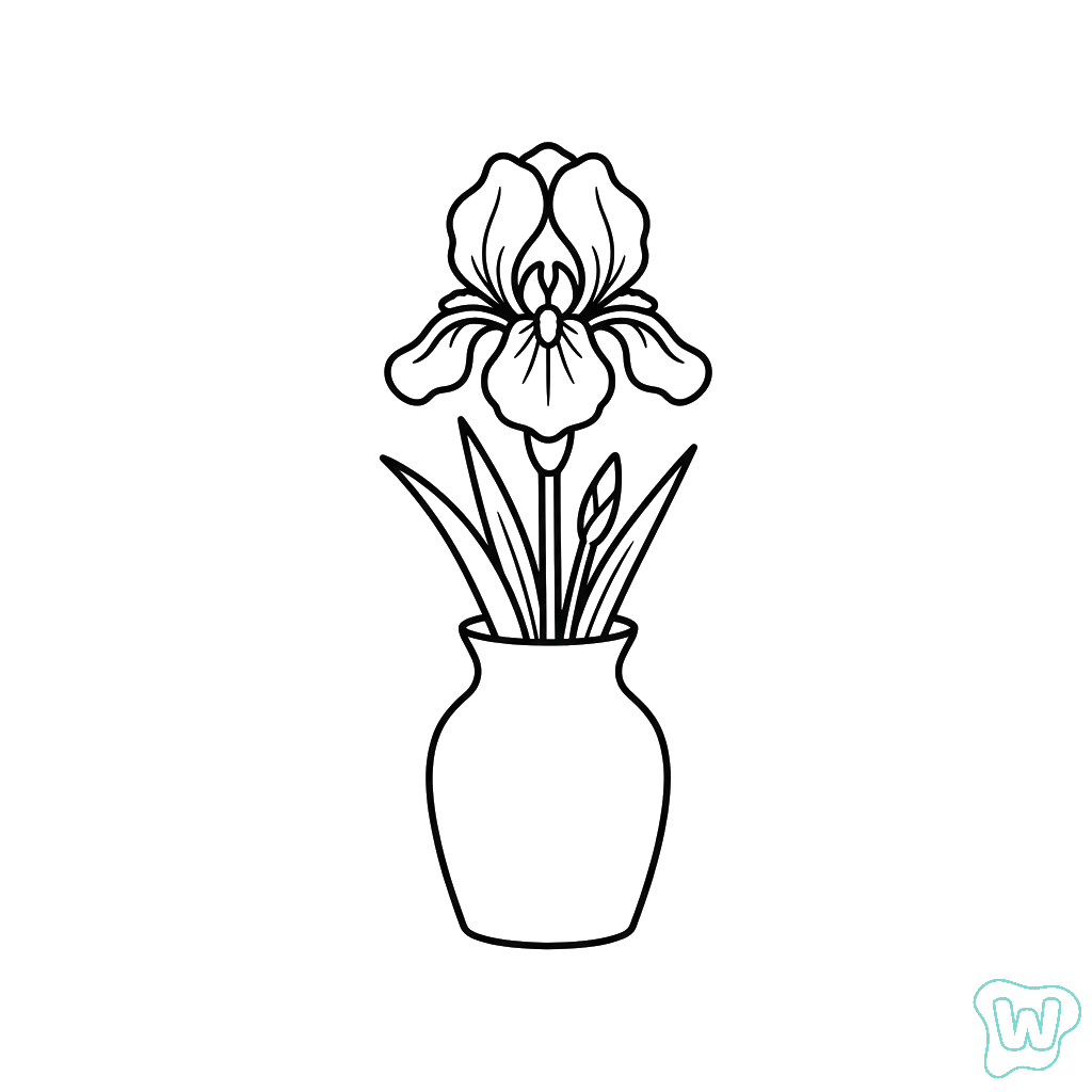 Iris colorear y Imprimir PDF gratis