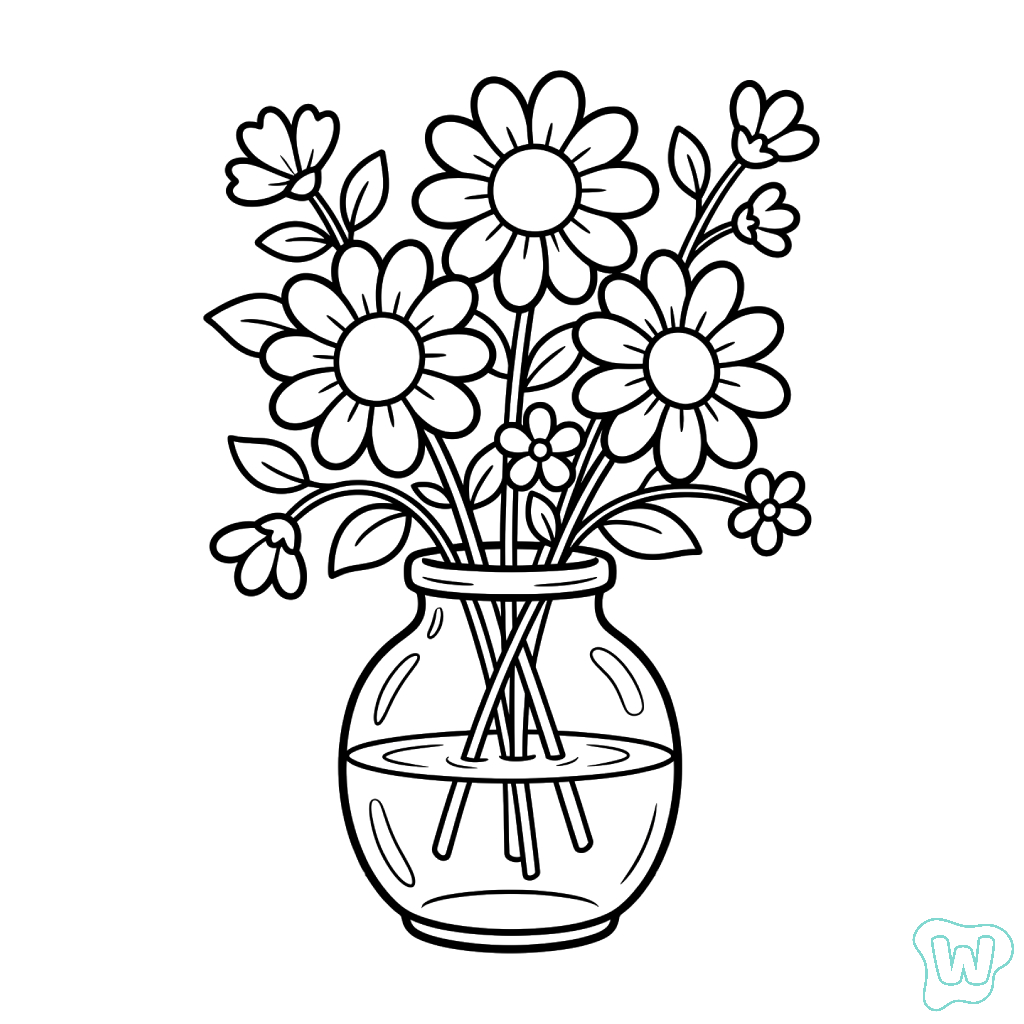 Jarrón de Flores descargar e imprimir PDF gratis