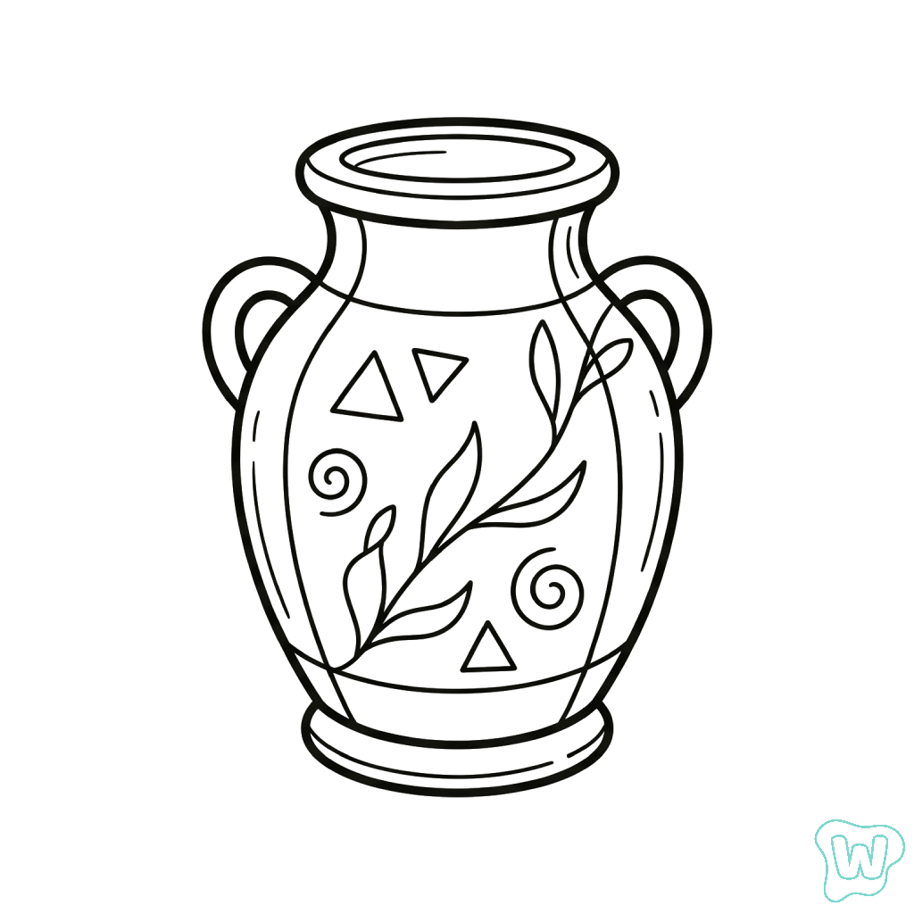 páginas para colorear Jarrón de Flores gratis