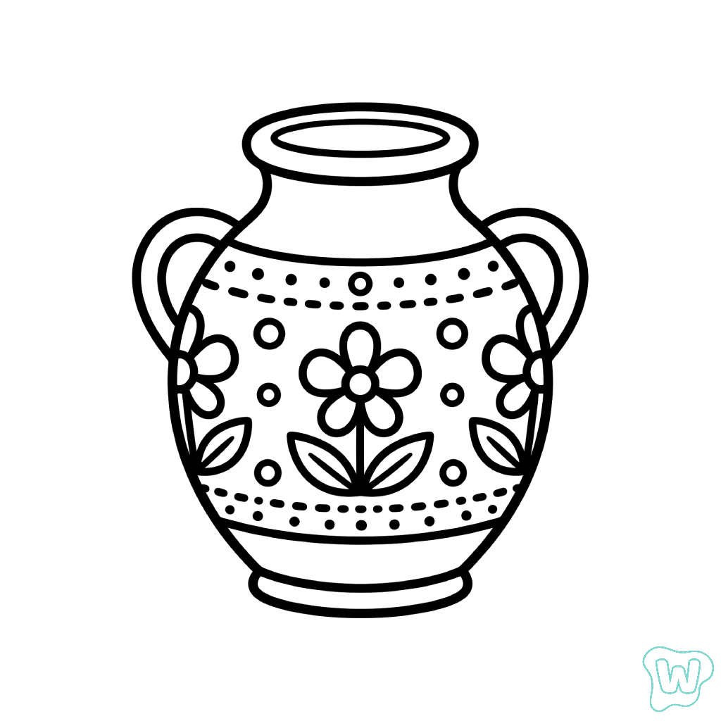 Jarrón de Flores descargar e imprimir PDF gratis 2