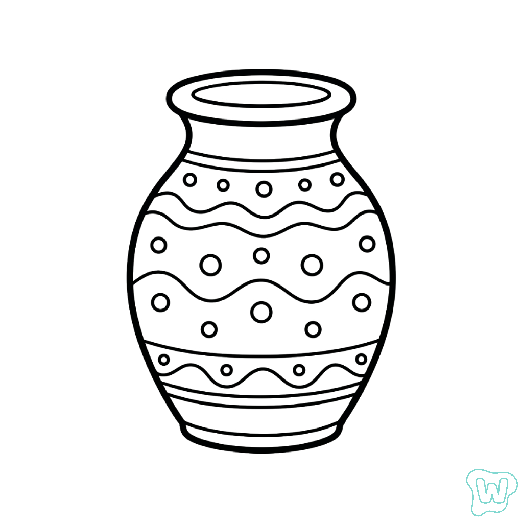 Jarrón de Flores páginas para colorear para adultos pdf