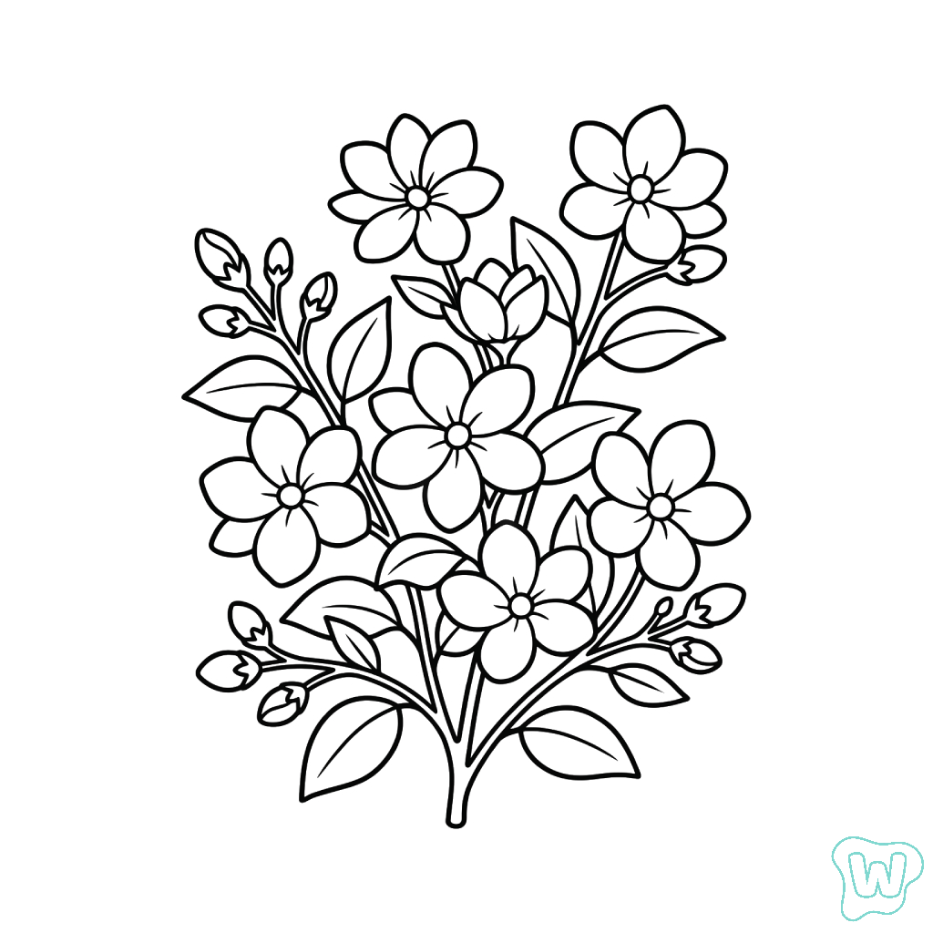 Jazmín páginas para colorear