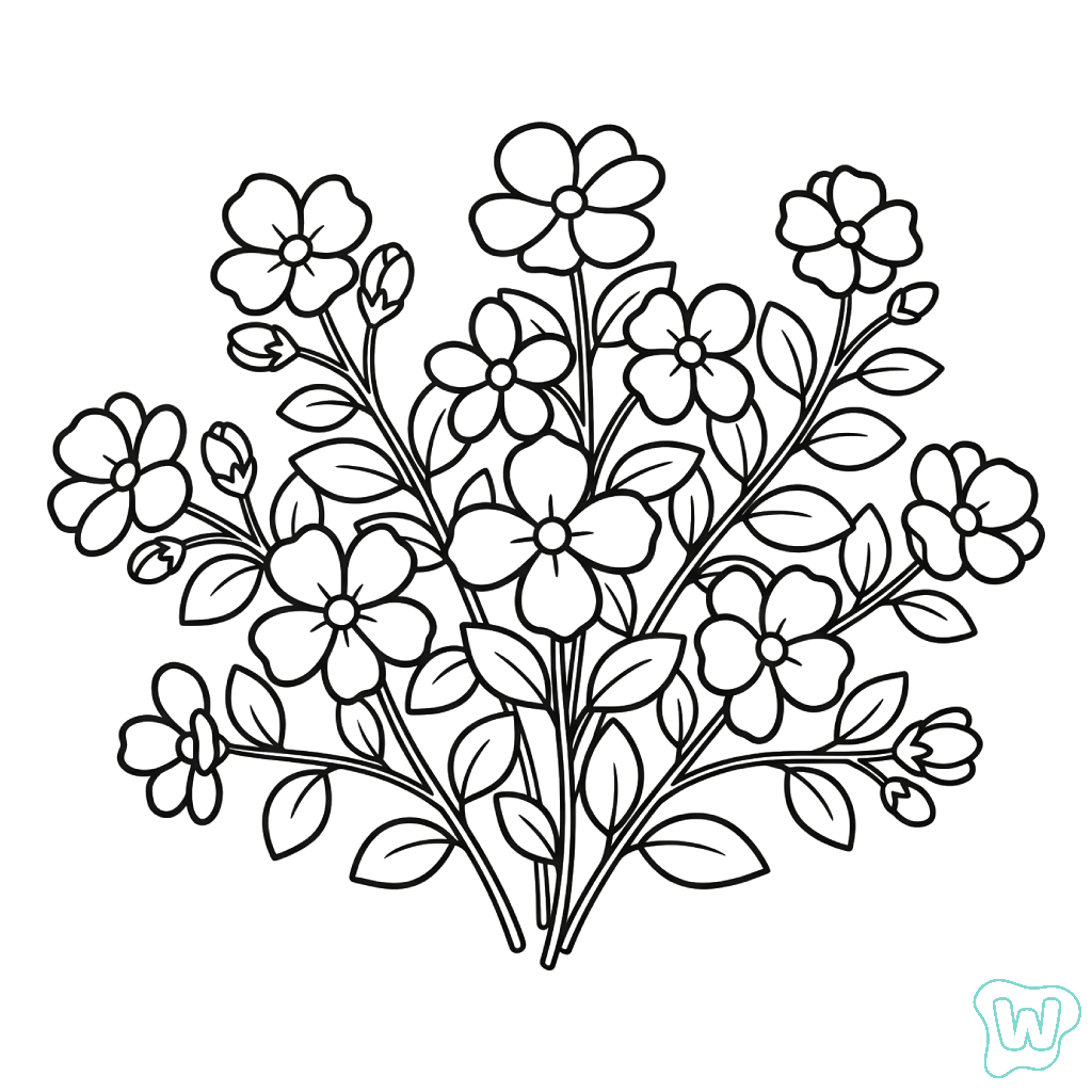 Jazmín páginas para colorear para adultos fáciles