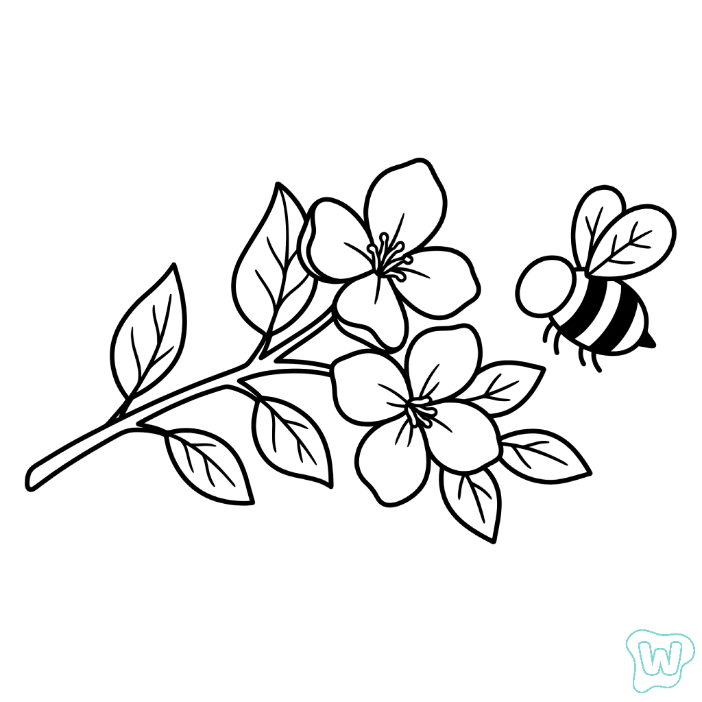 páginas para colorear Jazmín