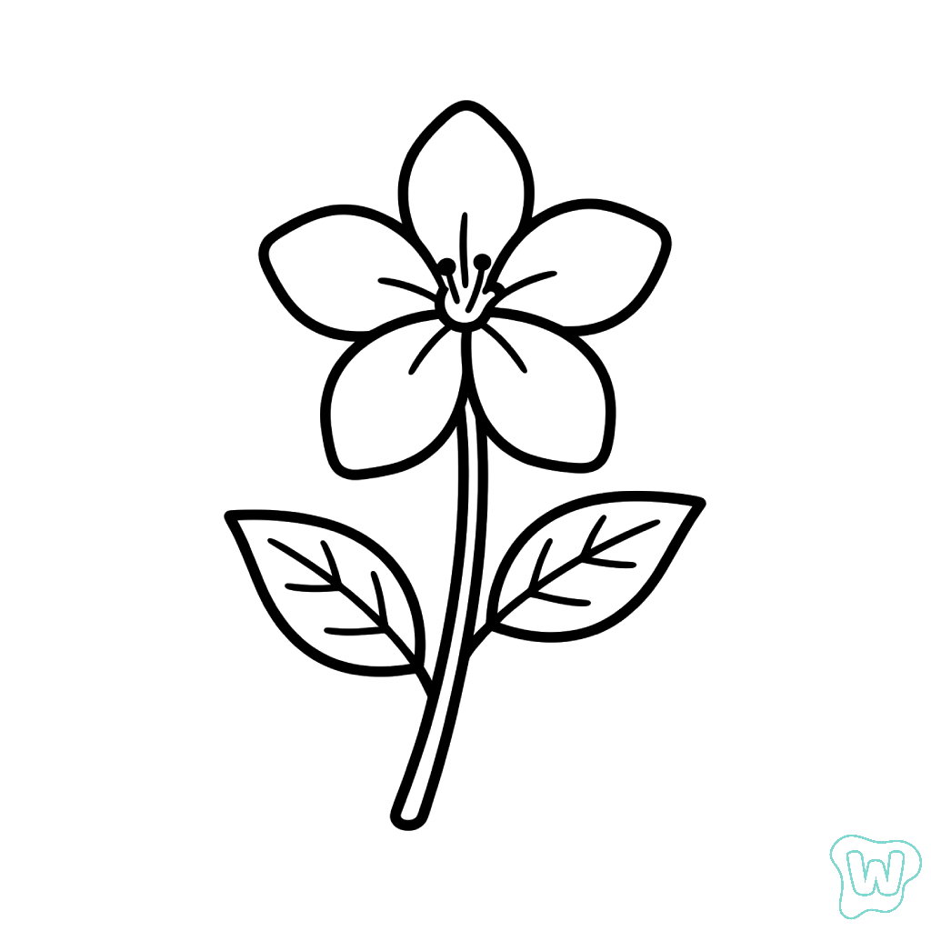 páginas para colorear gratis Jazmín pdf