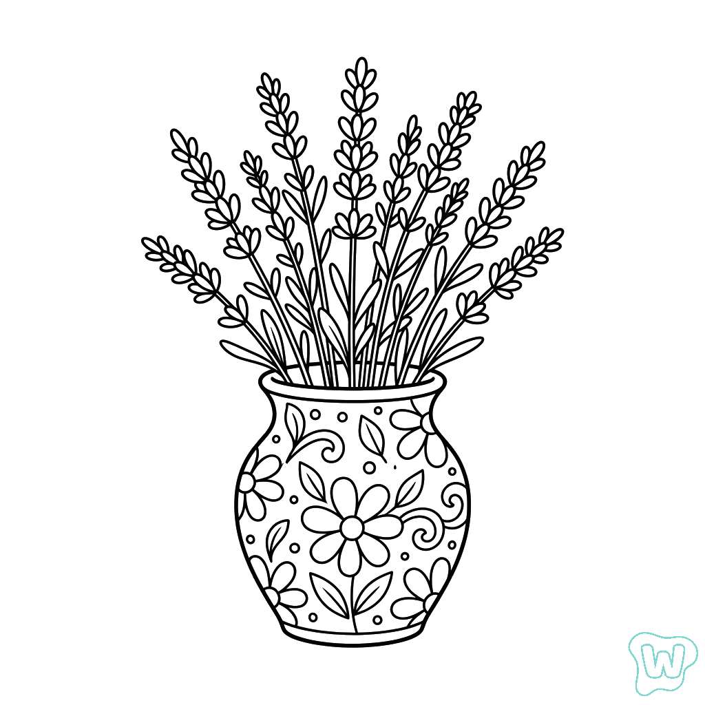 colorear y Imprimir PDF Lavanda