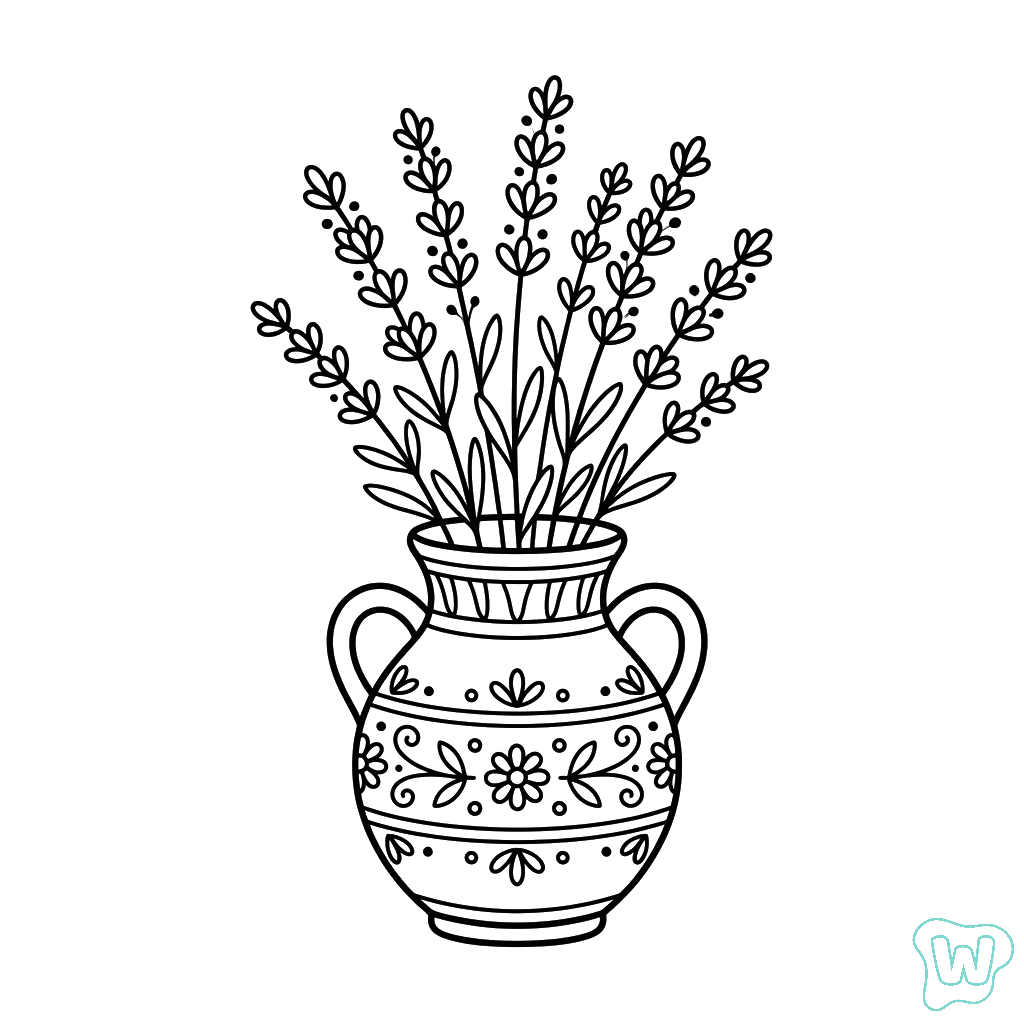 Lavanda dibujos para colorear 1