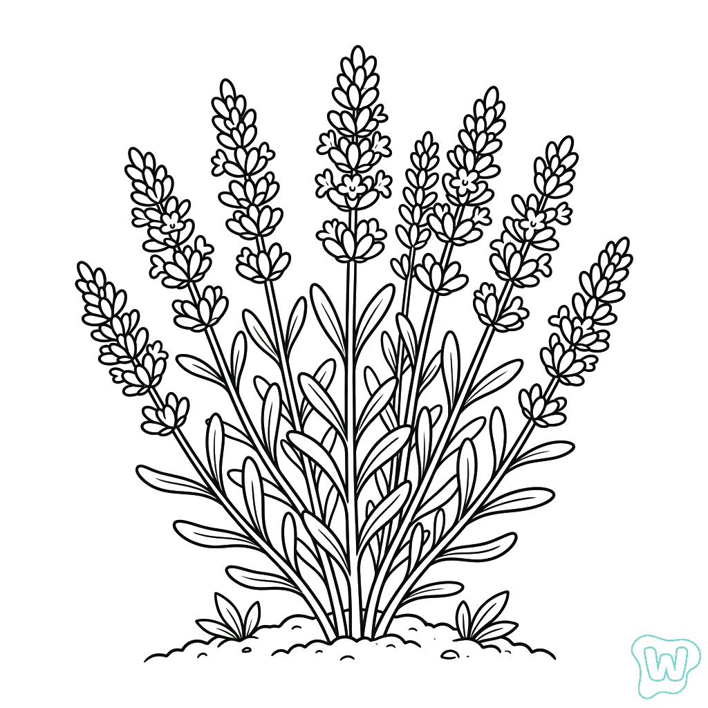 divertidas páginas para colorear Lavanda