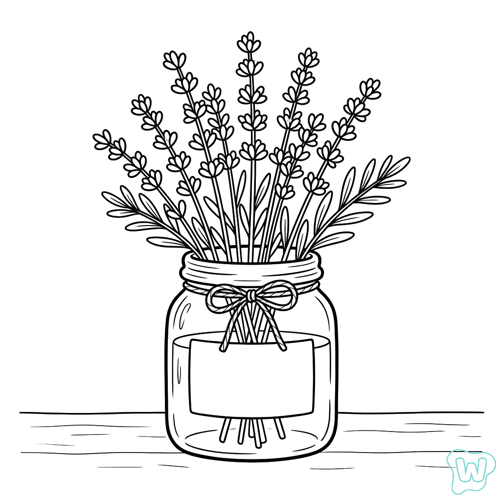 páginas para colorear detalladas de Lavanda para adultos