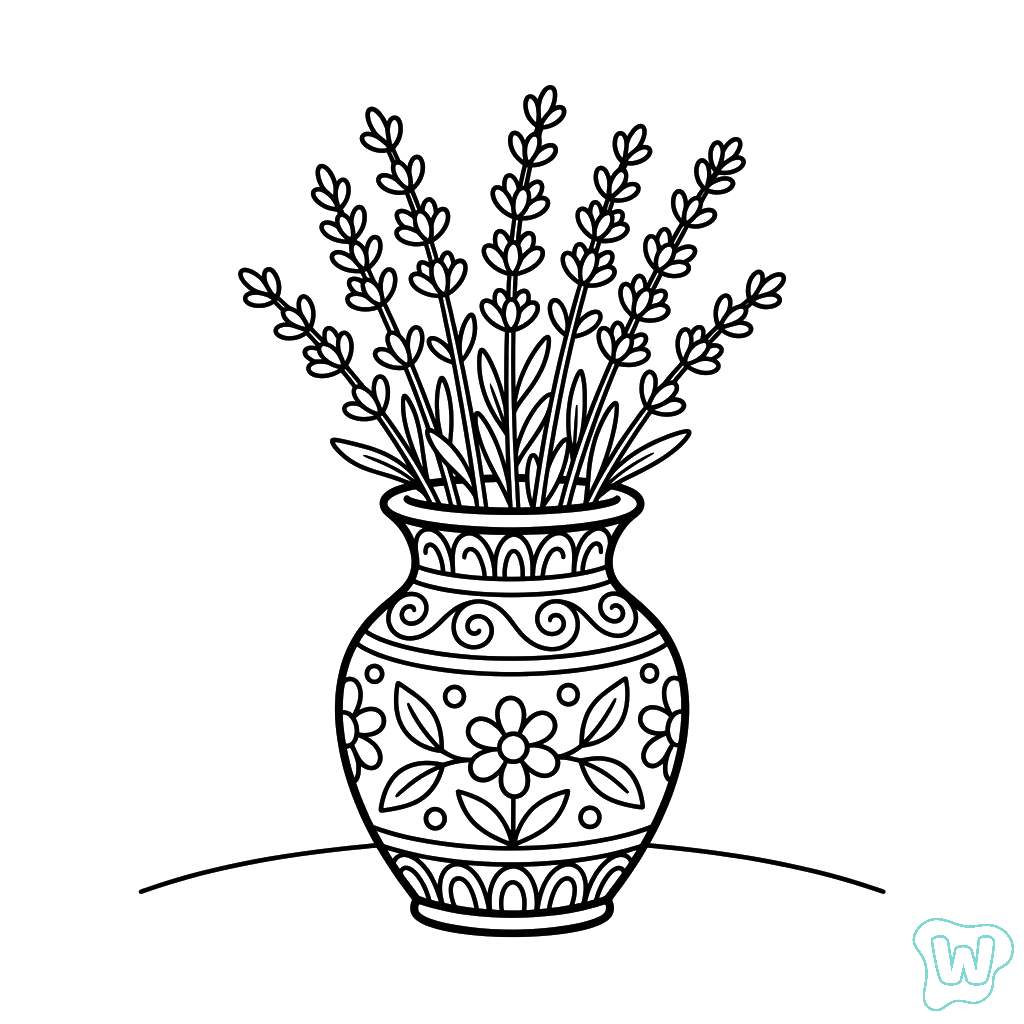 páginas para colorear Lavanda gratis