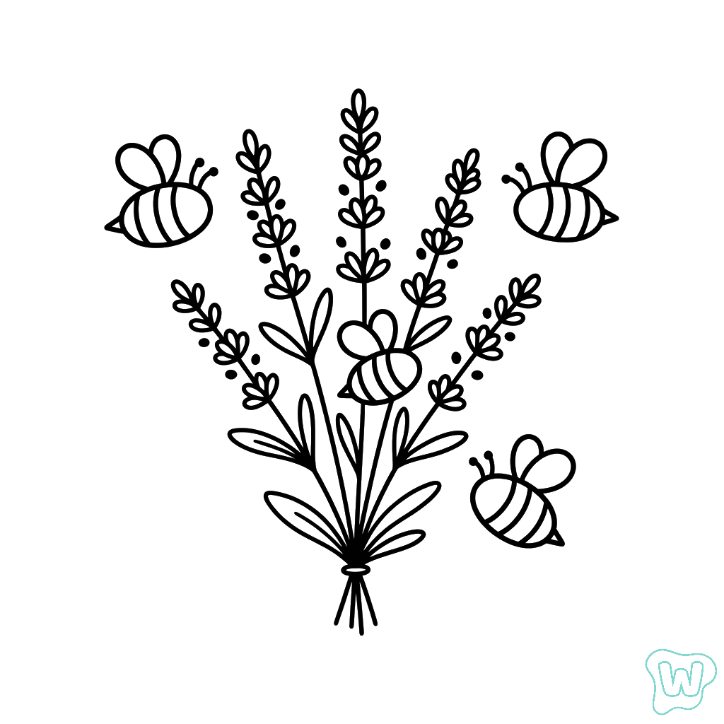 Lavanda para colorear gratis