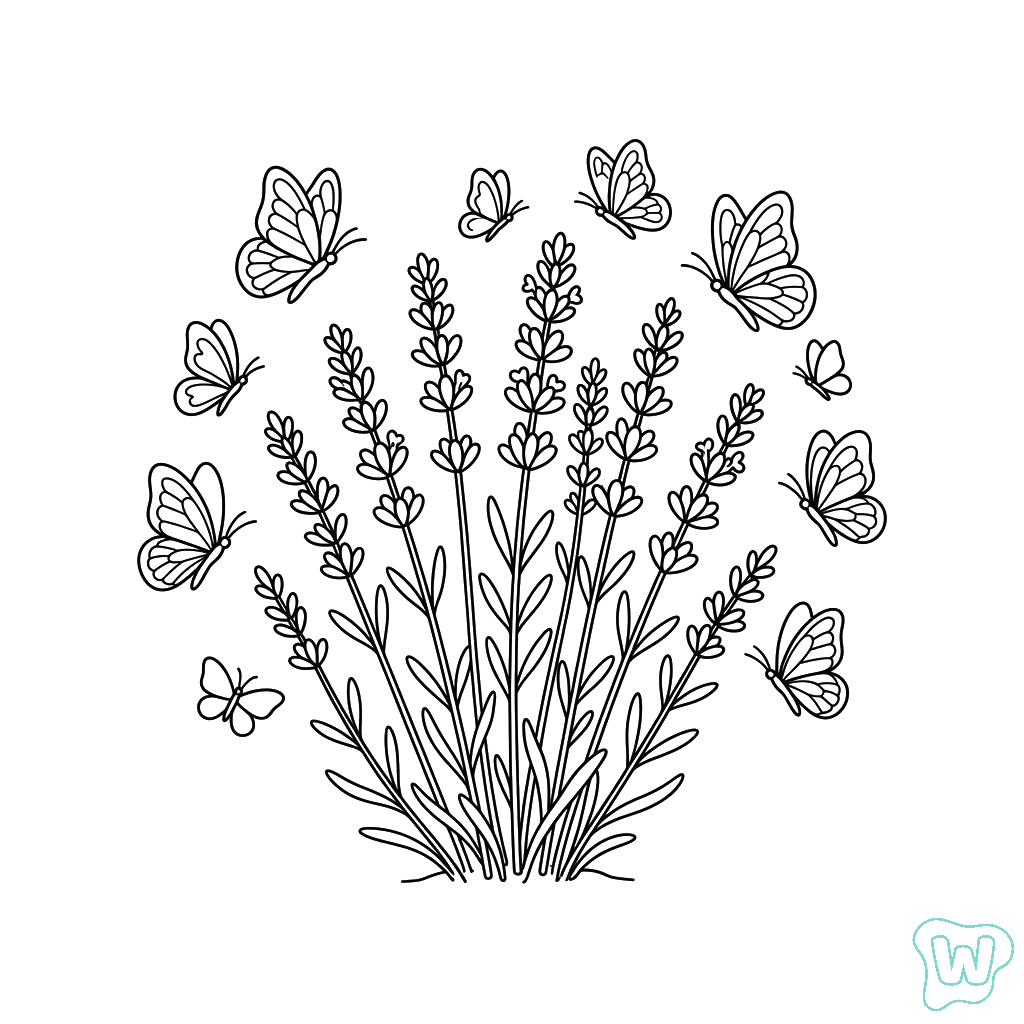 páginas para colorear Lavanda