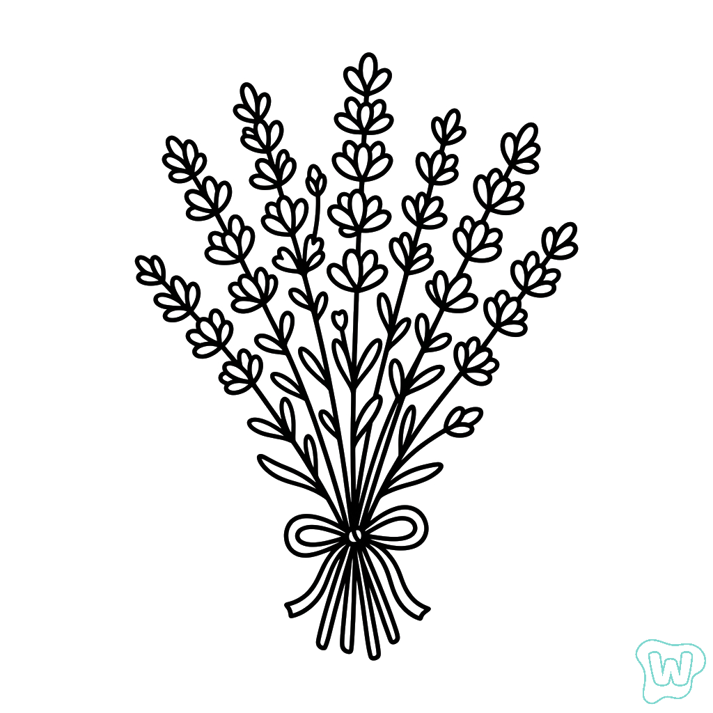 Lavanda para colorear