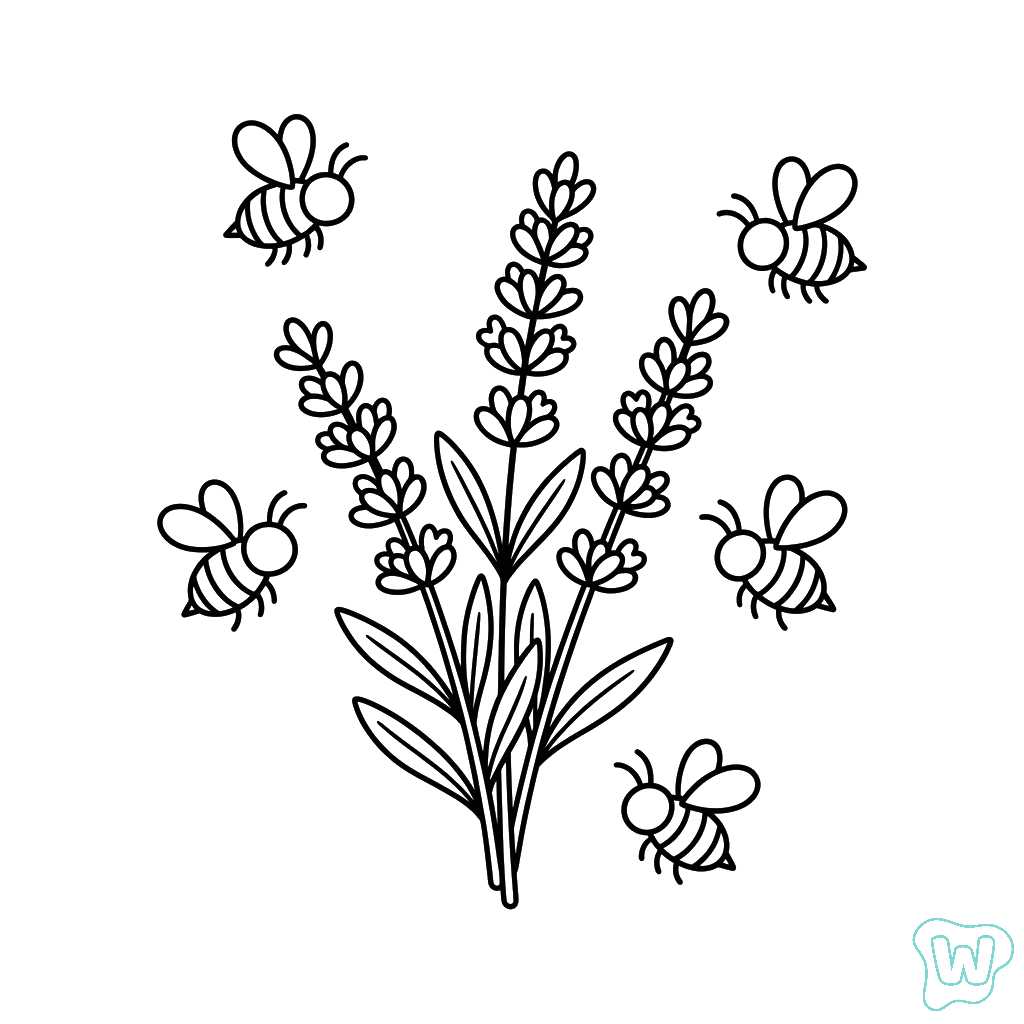 lindas páginas para colorear Lavanda