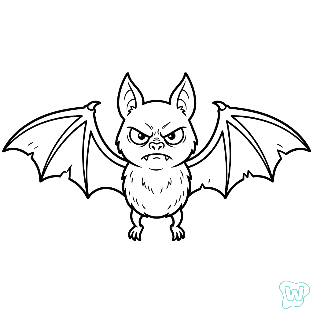 Murciélago páginas para colorear gratis 1