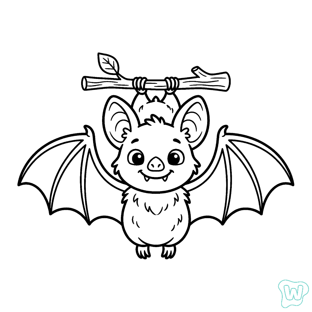 Murciélago para colorear