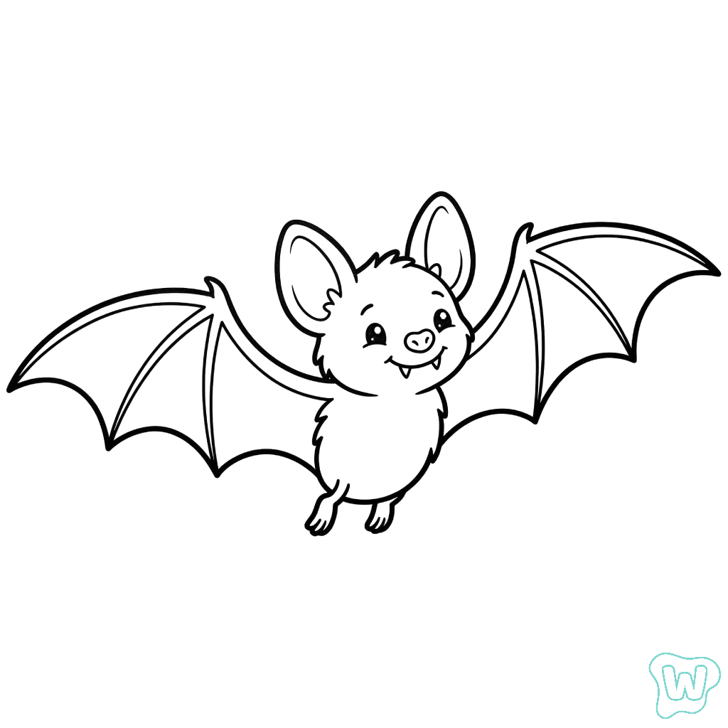 Murciélago para colorear gratis