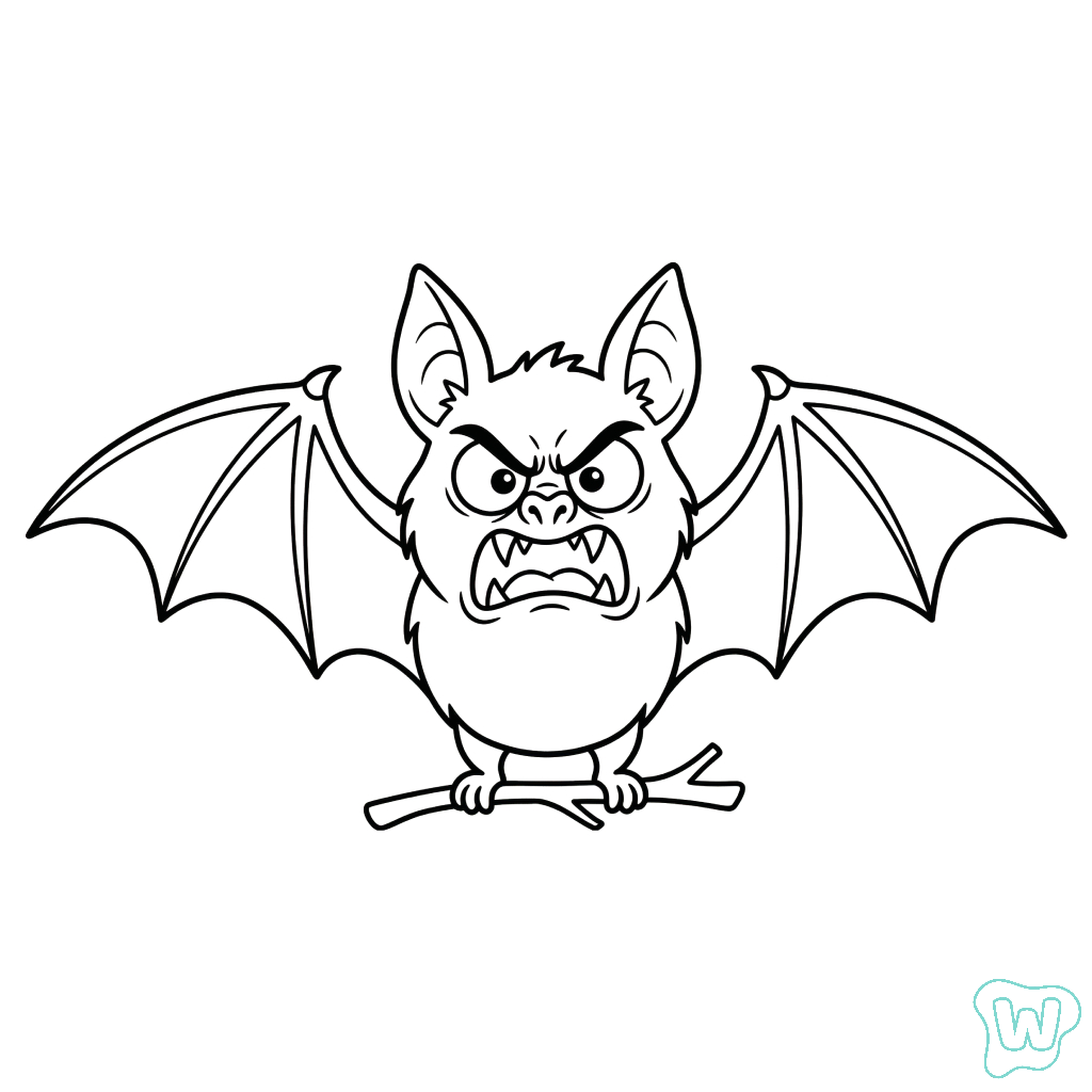 páginas para colorear Murciélago imprimibles gratis
