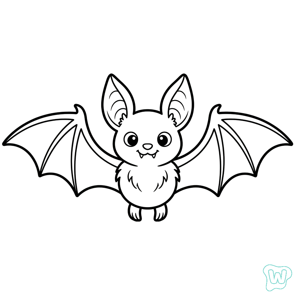 colorear y Imprimir PDF Murciélago