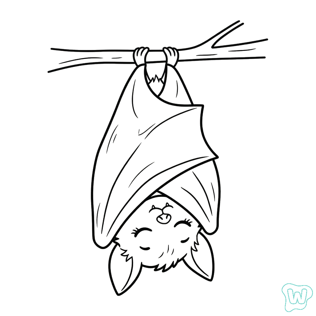 divertidas páginas para colorear Murciélago