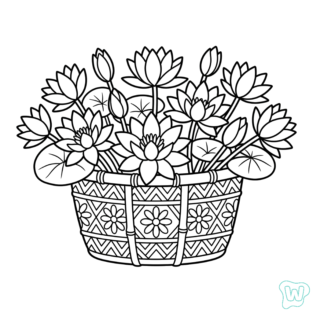 Nenúfar páginas para colorear gratis