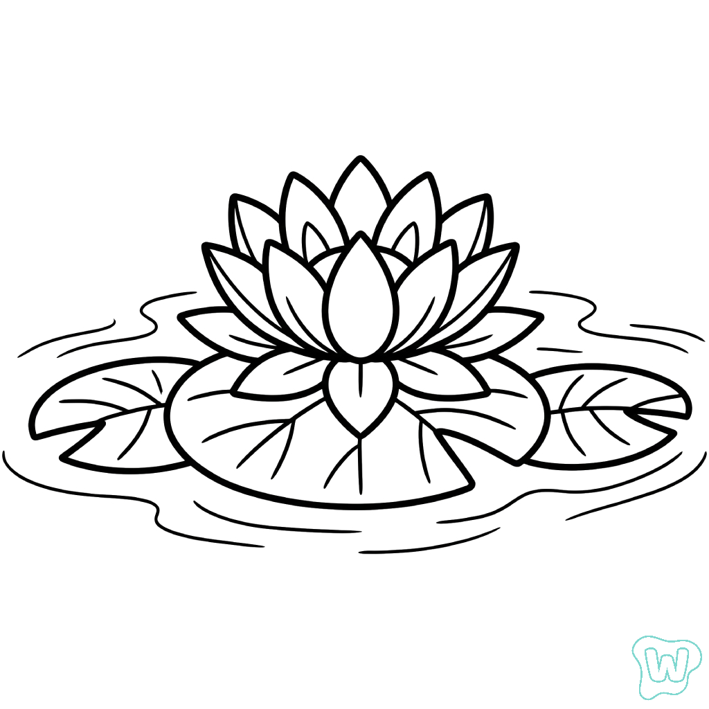 Nenúfar para colorear gratis