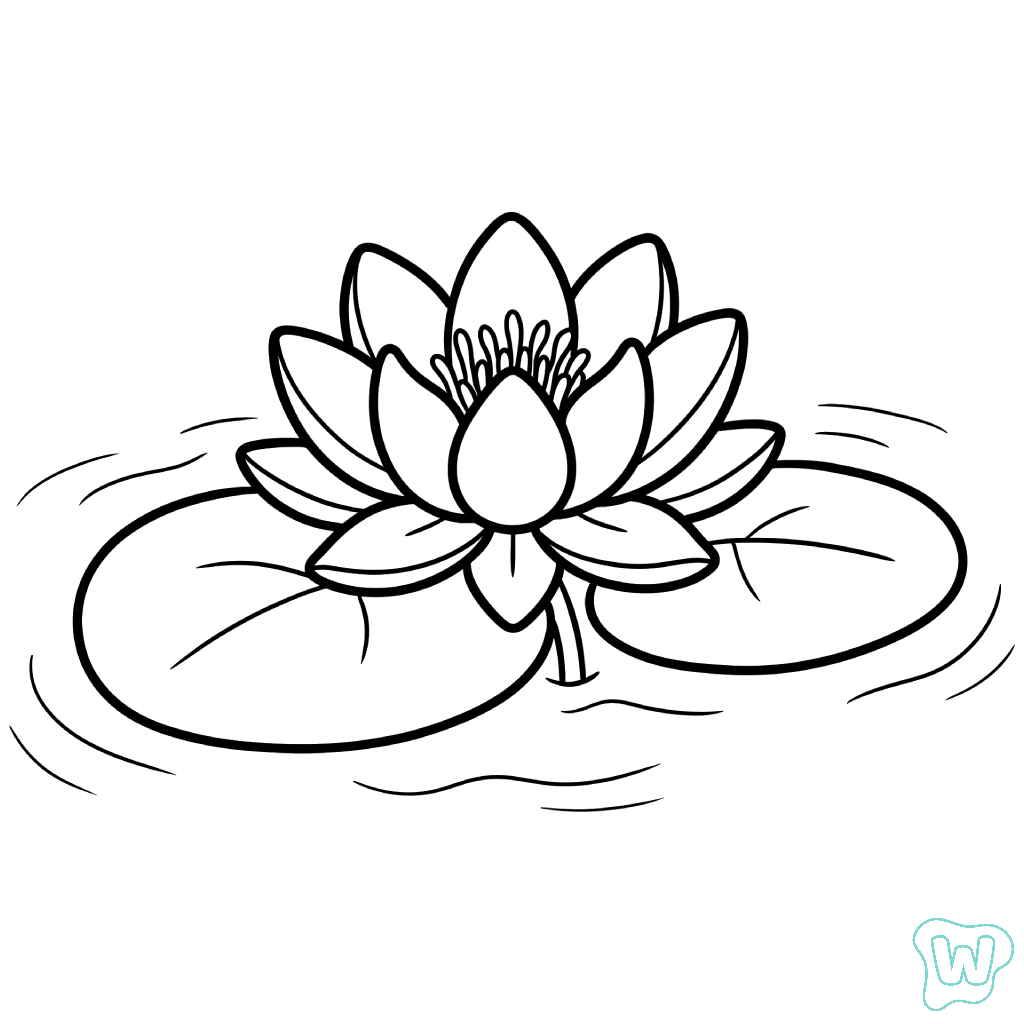 páginas para colorear para imprimir gratis Nenúfar