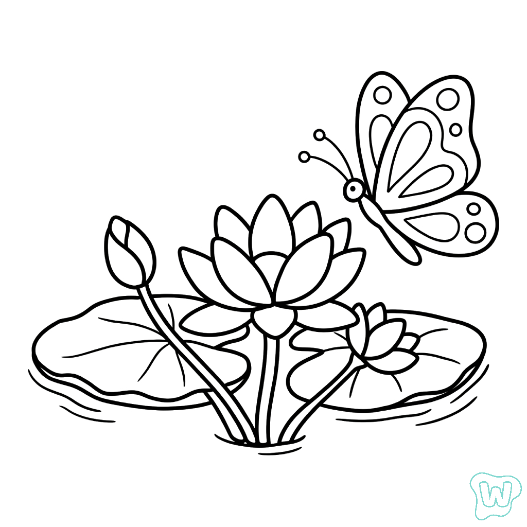 niños Nenúfar páginas para colorear