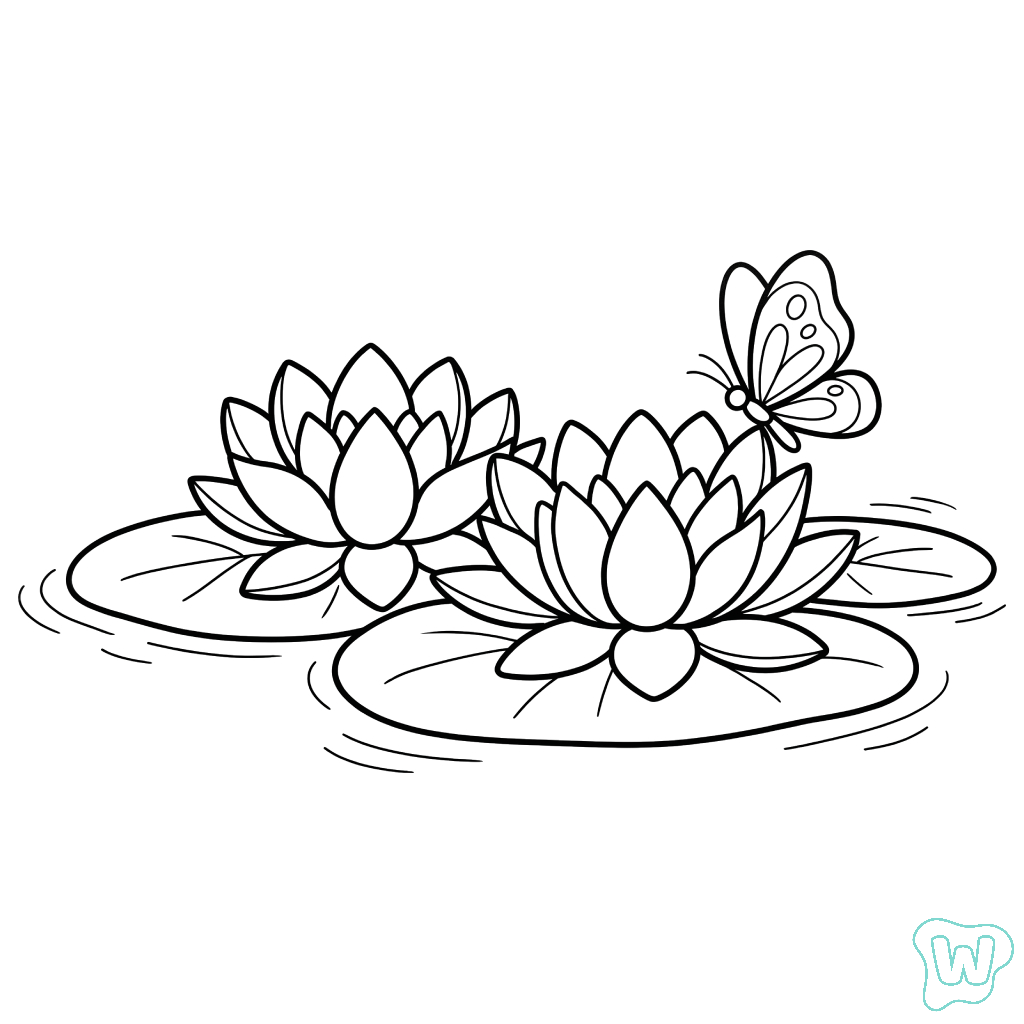 Nenúfar páginas para colorear