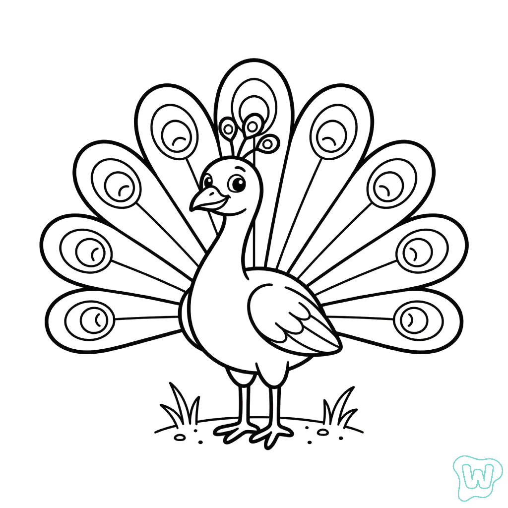 Pavo Real páginas para colorear para adultos pdf