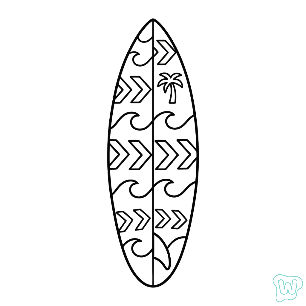 Disegni da colorare di tavole da surf gratuiti