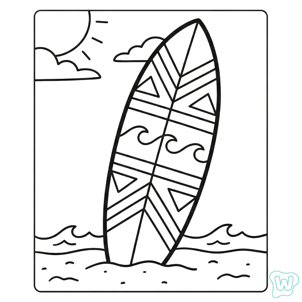 Disegni di tavole da surf da stampare gratuitamente 1