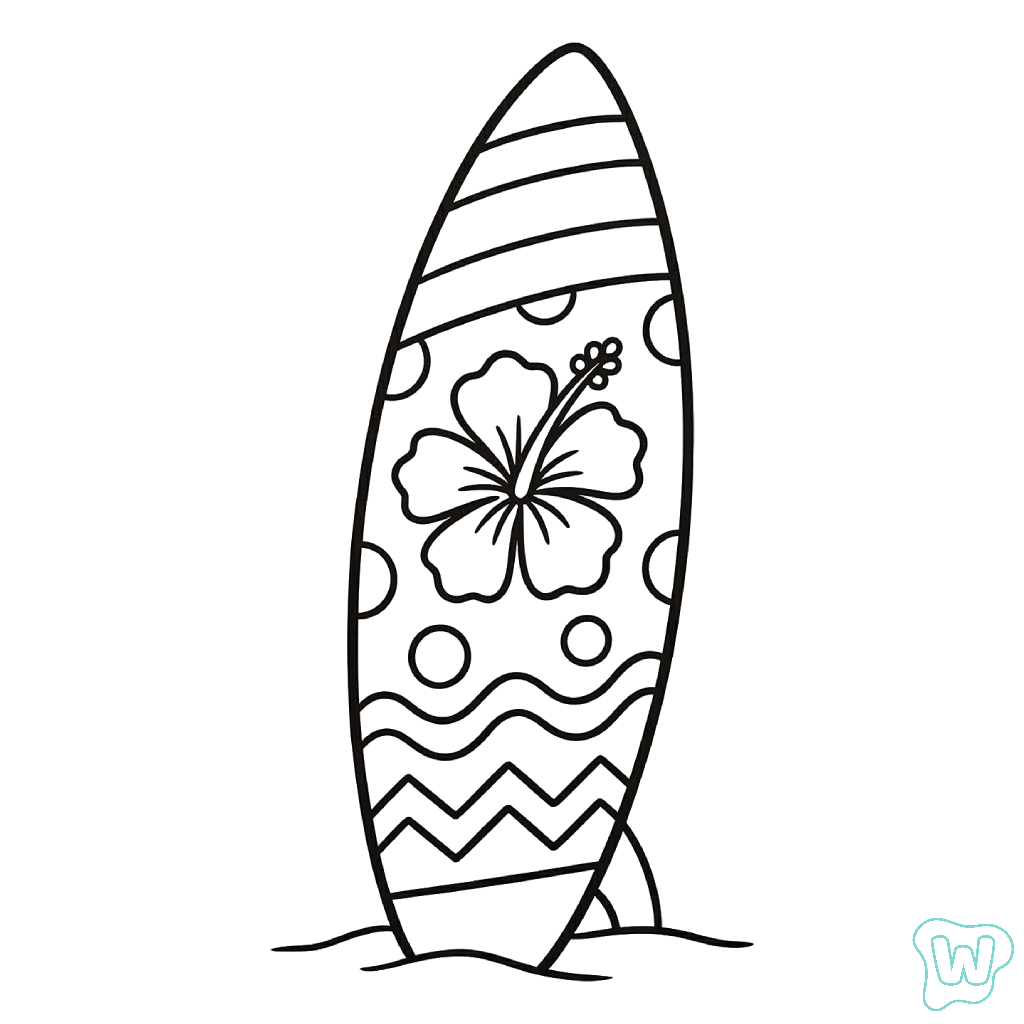 Disegni di tavole da surf da stampare gratuitamente