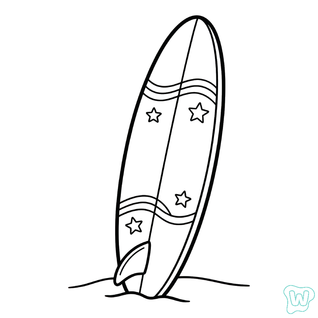 Scarica e stampa gratuitamente la tavola da surf in PDF