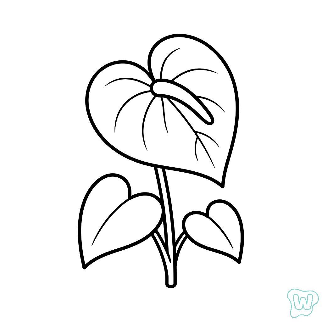 dibujos para colorear Anturio 1