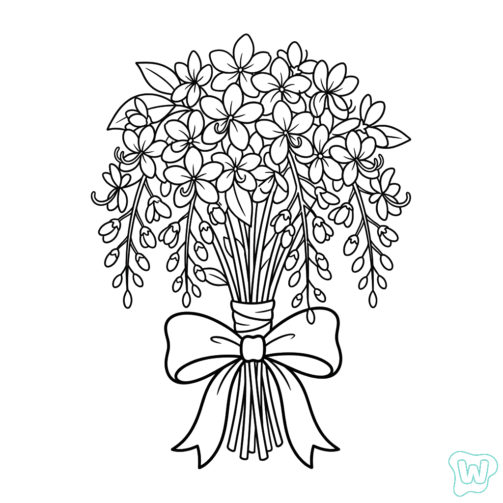 Árbol de Lluvia Dorada colorear y Imprimir PDF gratis 1