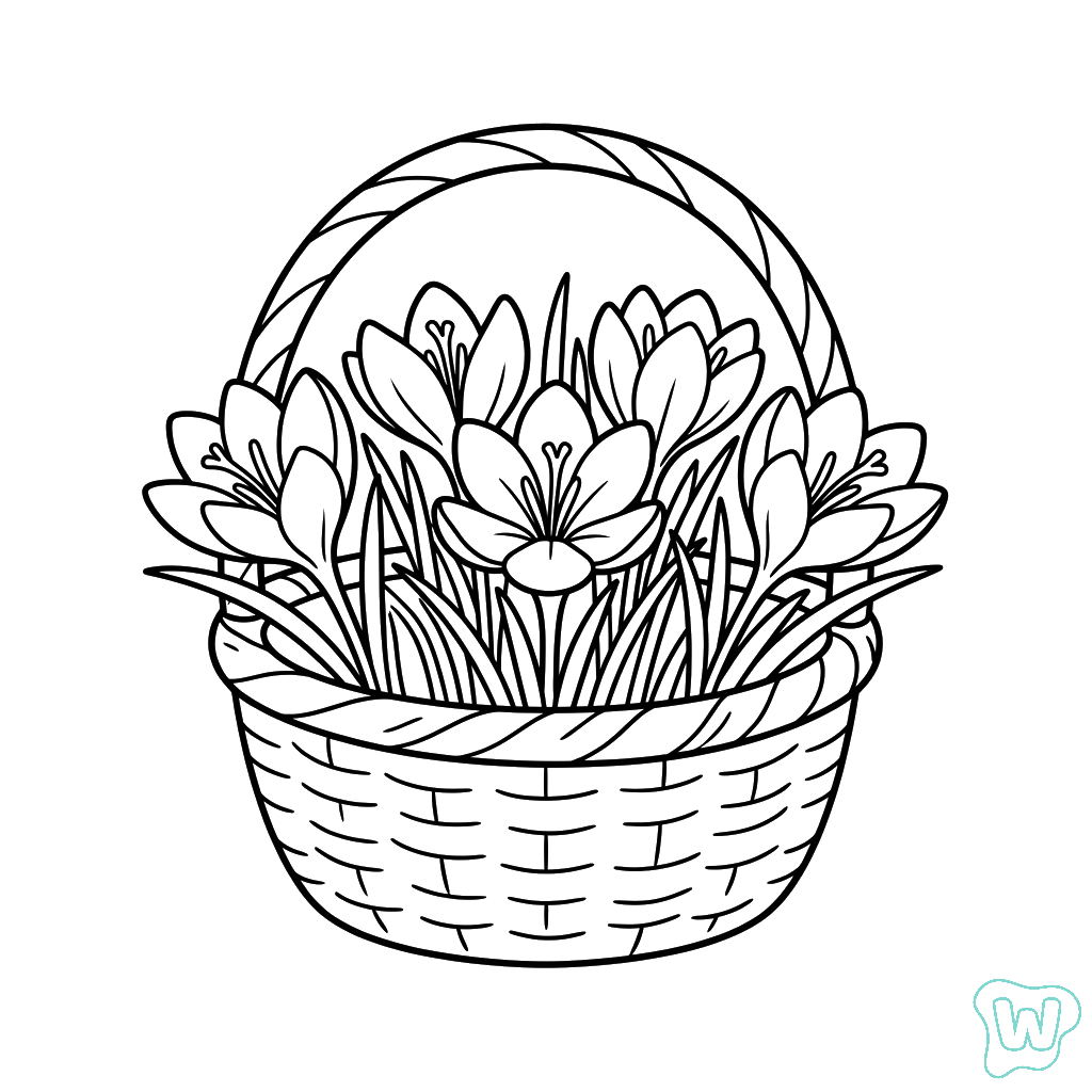 Azafrán Crocus páginas para colorear gratis