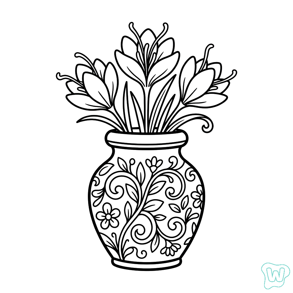 Azafrán Crocus páginas para colorear gratis 1