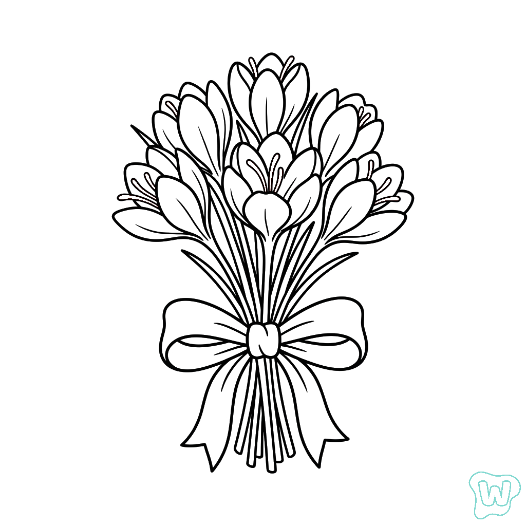 páginas para colorear Azafrán Crocus gratis