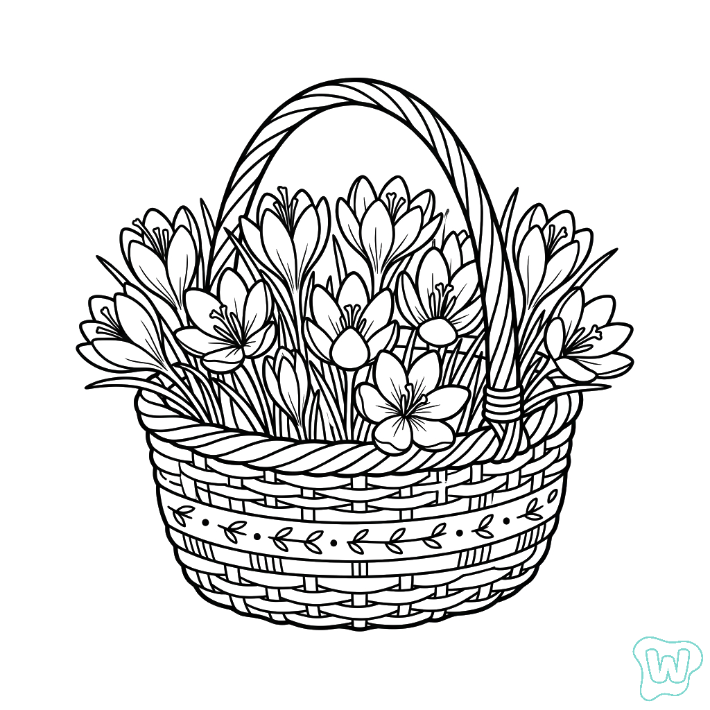 páginas para colorear gratis Azafrán Crocus pdf