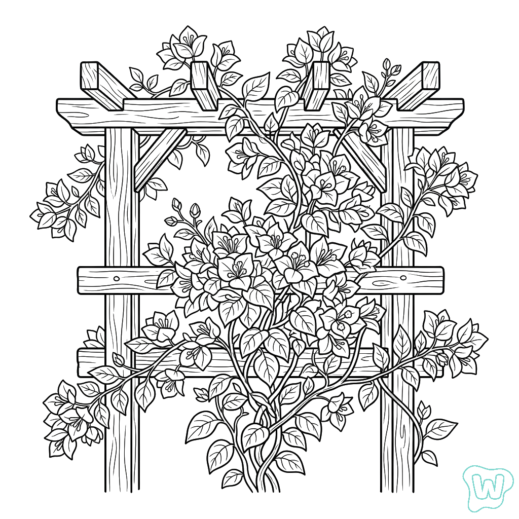 Buganvilla páginas para colorear pdf