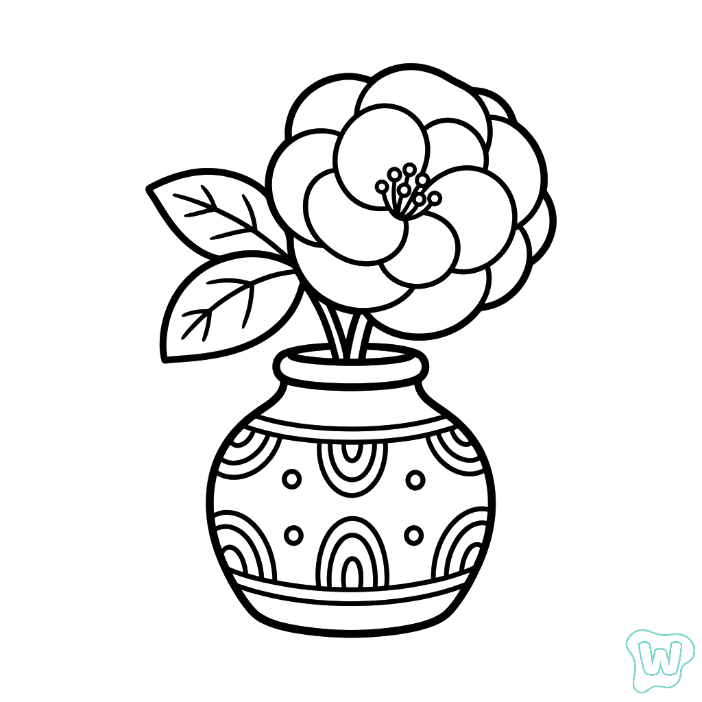 páginas para colorear gratis Camelia