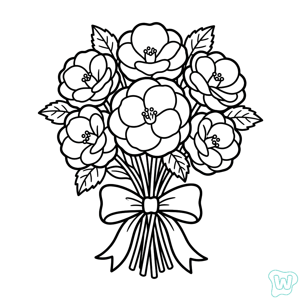 páginas para colorear gratis Camelia 1