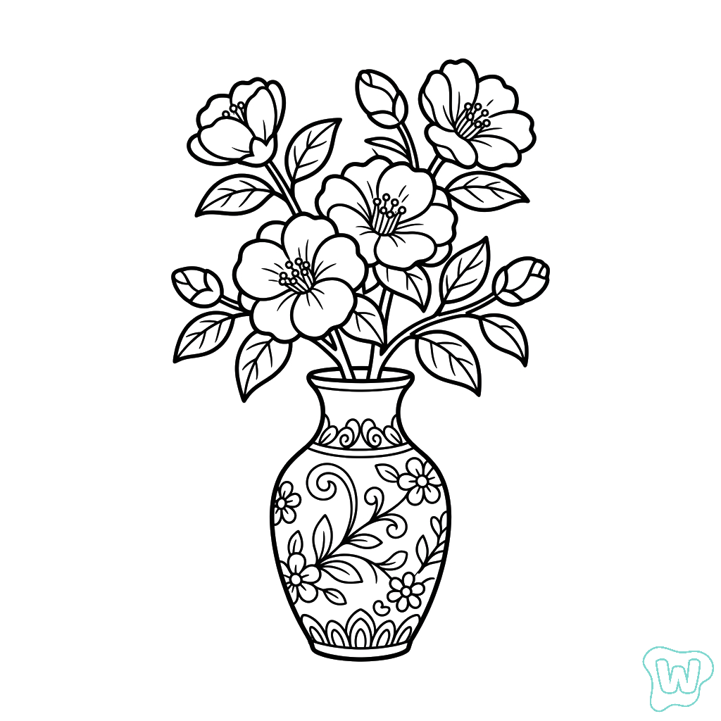 divertidas páginas para colorear Camelia