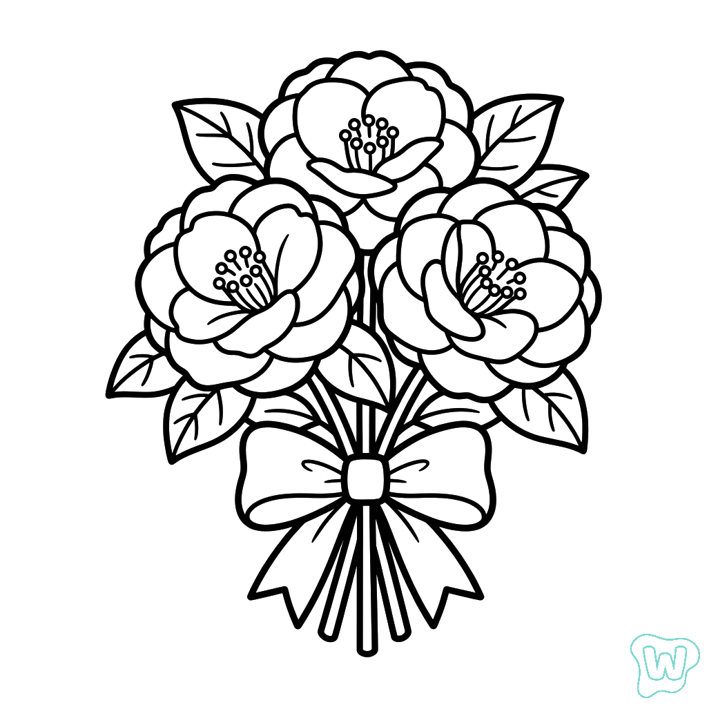 colorear páginas de Camelia