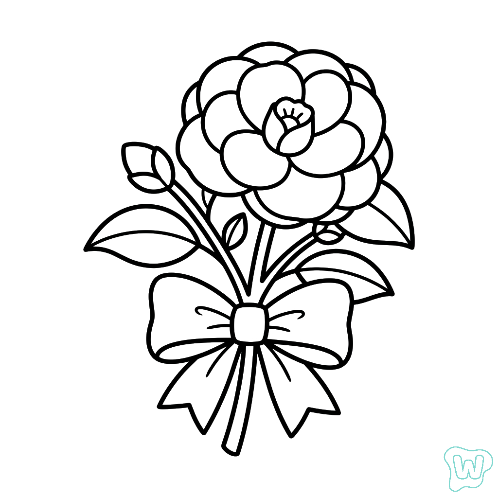 Camelia colorear y Imprimir PDF gratis