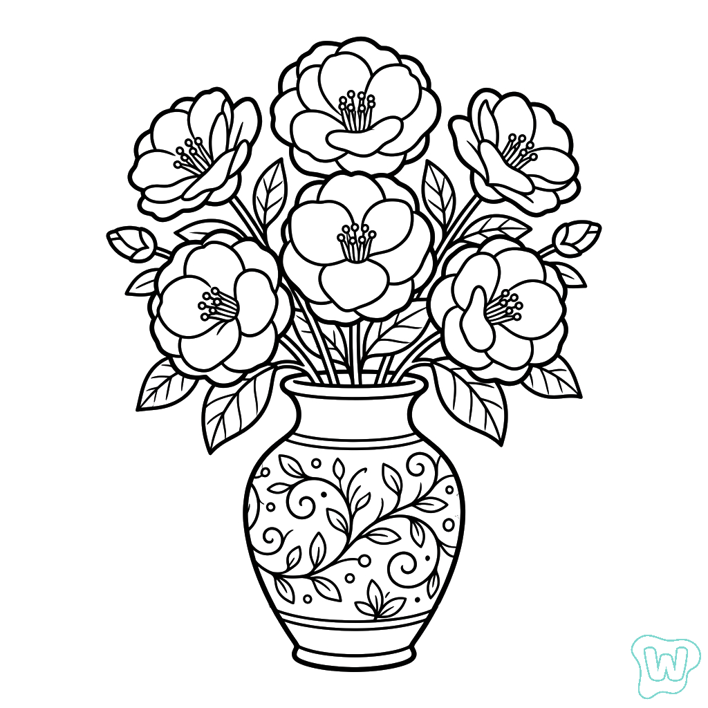 páginas para colorear para imprimir gratis Camelia