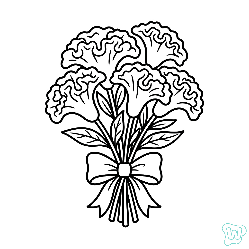 páginas para colorear lindas y fáciles de Cresta de Gallo